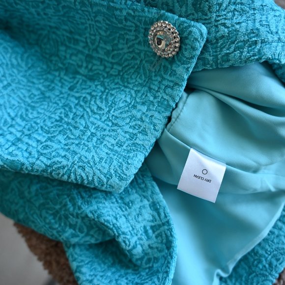 MAJORELLE Turquoise Cropped Blazer - Picture 10 of 11